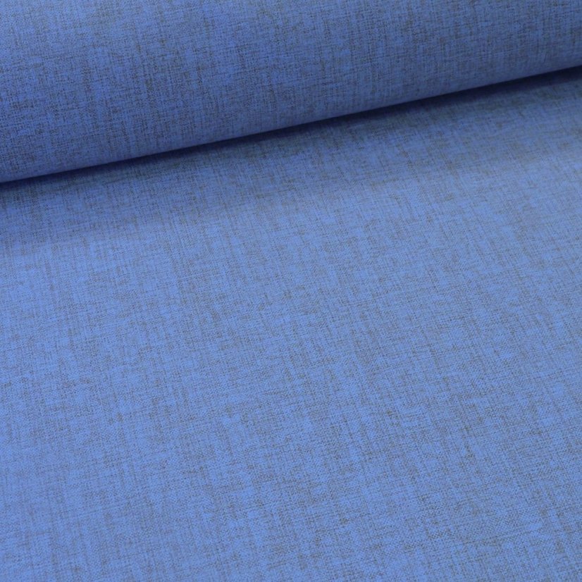 Dekorační látka Blackout West - modrá - Šíře materiálu ↔ (cm): 140, Vyber šití: bez obšití