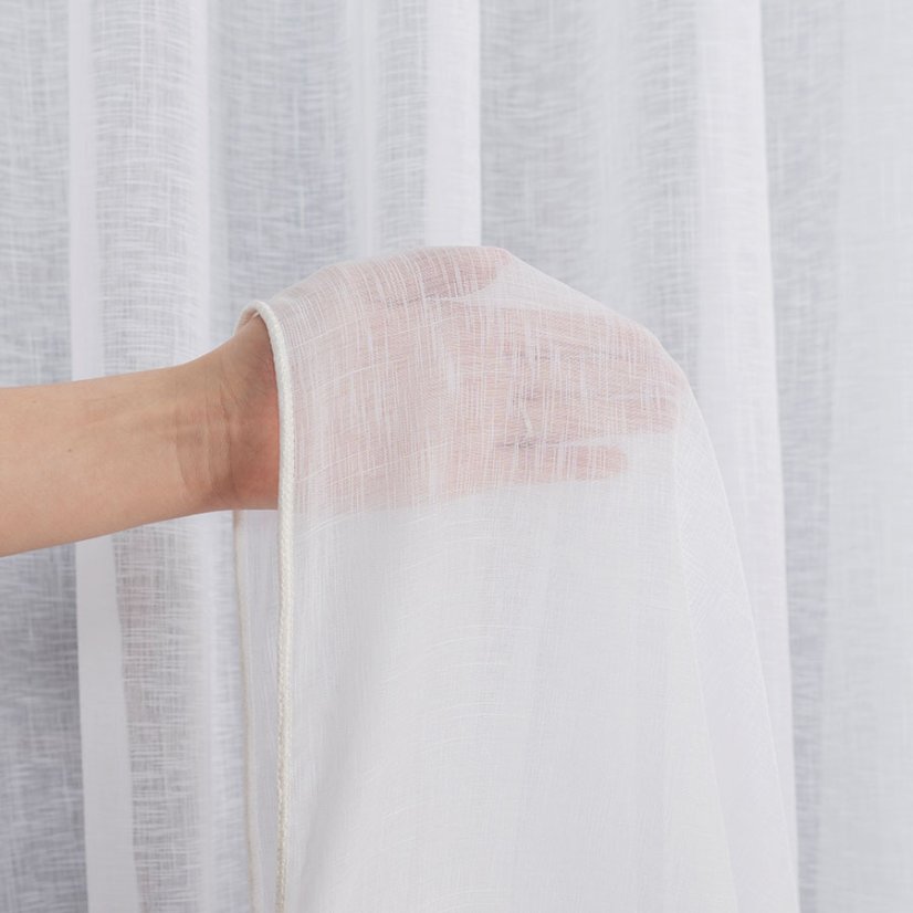 Záclona s olůvkem Adra - nehořlavá - Vyber výšku ↕ (cm): 300, Vyber šití: bez obšití