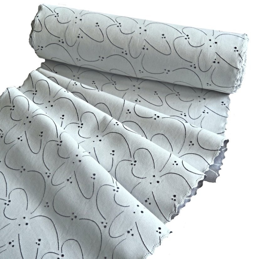 Běhoun v metráži 666 Bicolor šedý - Šíře materiálu ↔ (cm): 38, Vyber okraje: pouze střih