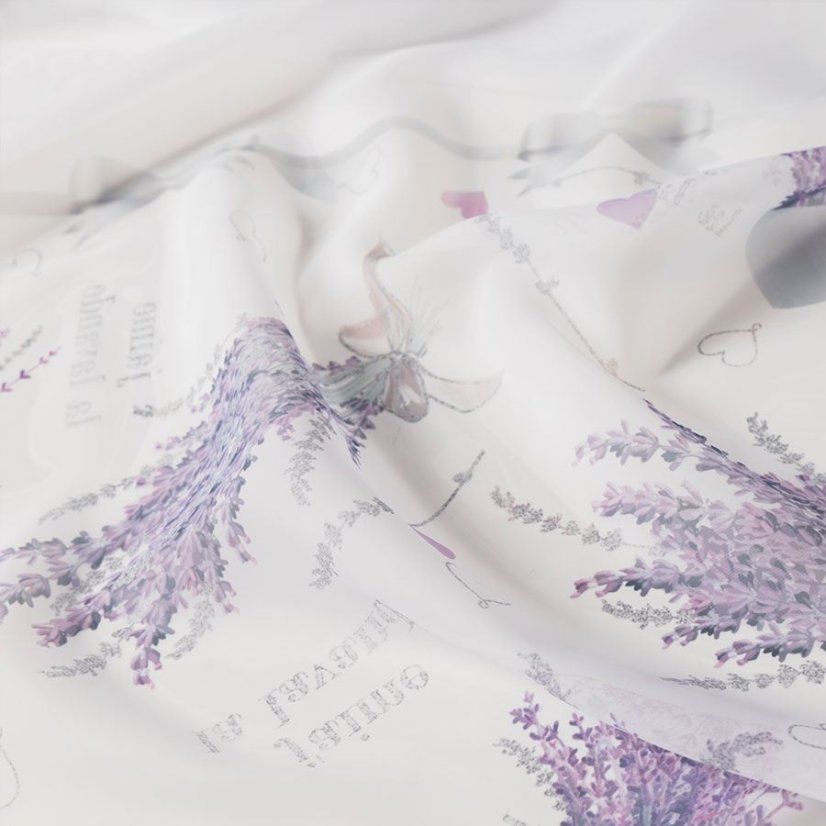 Kusová voálová záclona Levandule - Vyber rozměr záclony  ↕VxŠ ↔ (cm): 120x300