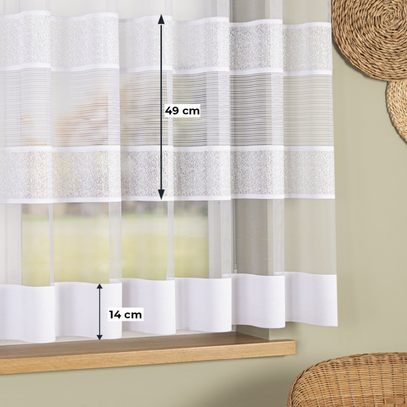 Záclona Helga - Vyber výšku ↕ (cm): 157, Vyber šití: bez obšití