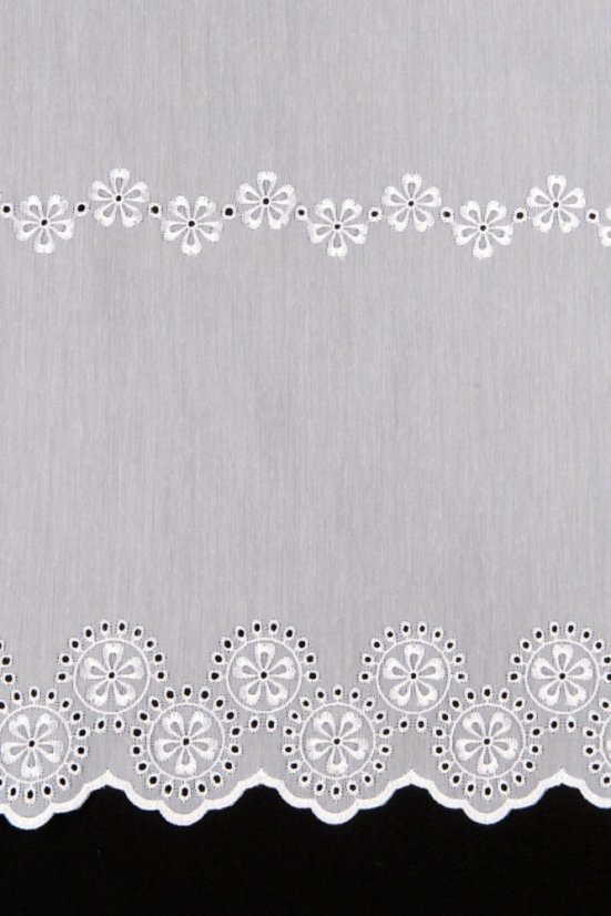 Vitrážová záclona Diwers - Vyber výšku ↕ (cm): 90, Vyber šití: bez obšití