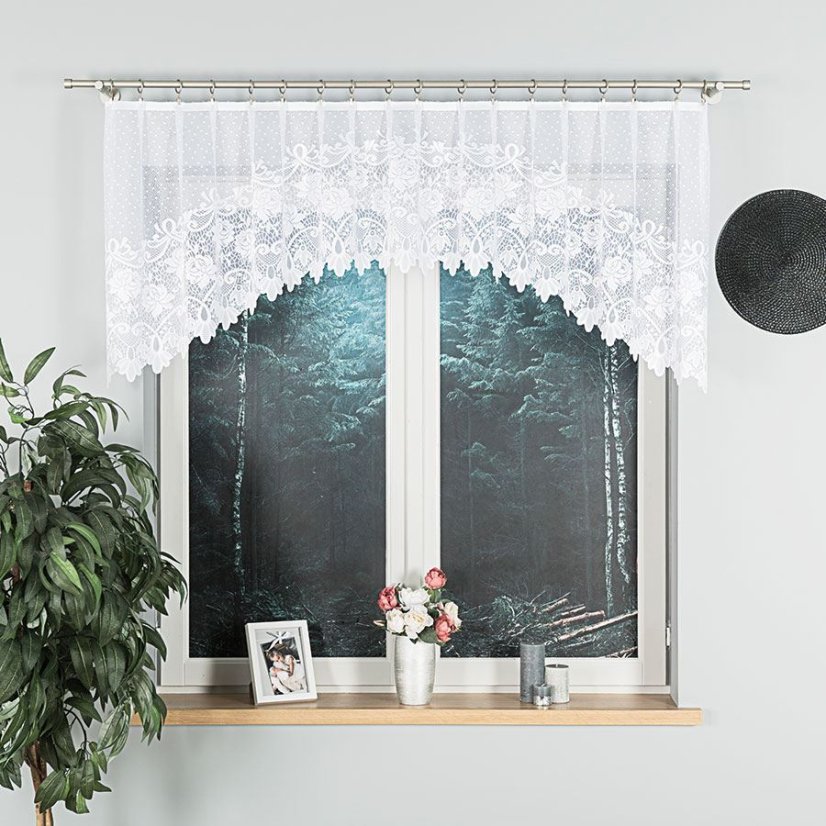 Kusová záclona Demira - Vrchný okraj: Bez riasiacej pásky, Vyber rozmer záclony ↕VxŠ ↔ (cm): 80x250