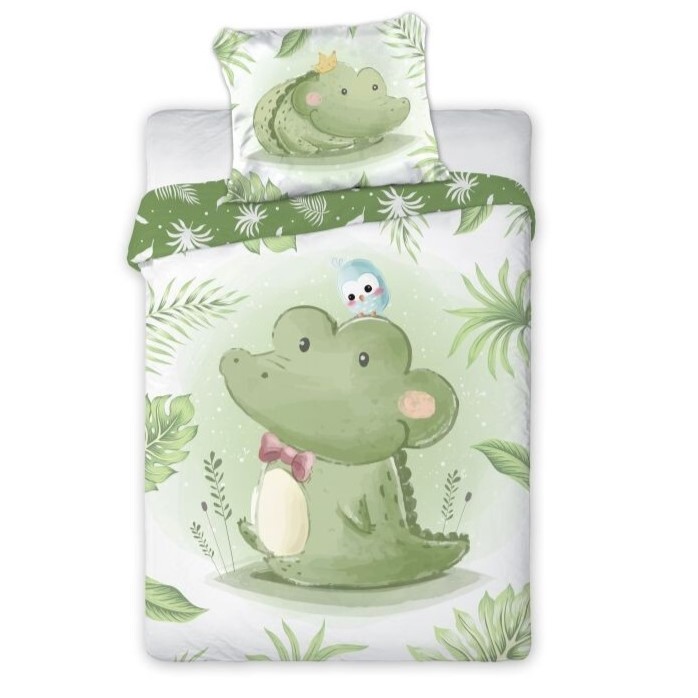 Povlečení do postýlky Krokodýl - Rozměr povlečení: 100x135+40x60