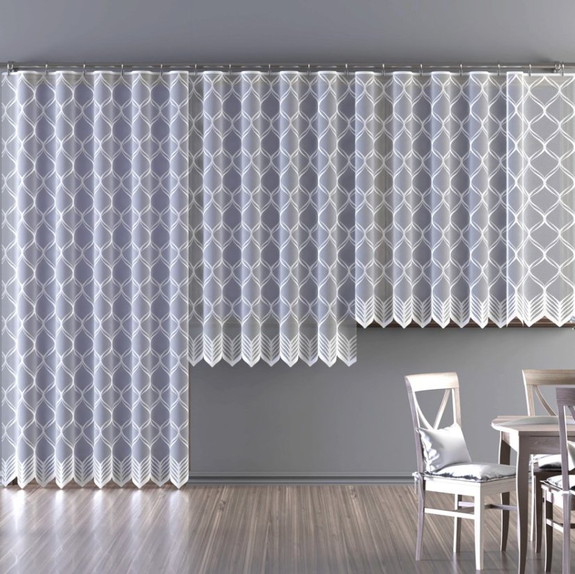 Záclona Hermína - Vyber výšku ↕ (cm): 150, Vyber šití: bez obšití