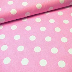 Hladká bavlna – Růžová s puntíky