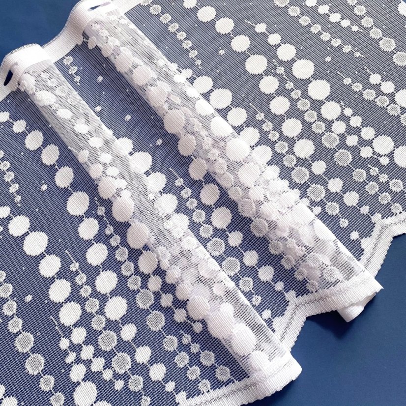 Vitrážová záclona Preta - Vyber výšku ↕ (cm): 40, Vyber šití: bez obšití