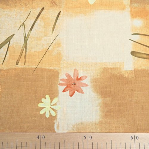 Teflonový ubrus tisk Květa - béžový - Rozměr ubrusu: 75x75