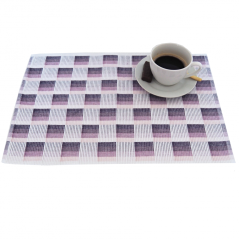 Tkané prostírání - Kostky fialové - rozměr: 33x45