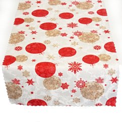 Vánoční běhoun v metráži - Baňky