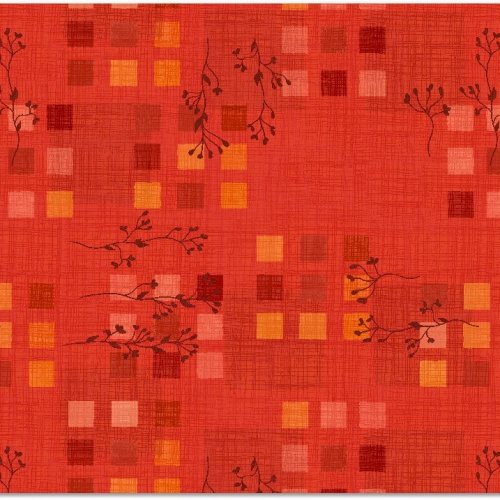 Teflonový ubrus tisk Manila - červená - Rozměr ubrusu: 75x75