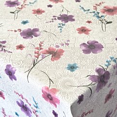 PVC ubrusovina - Květy na mandale