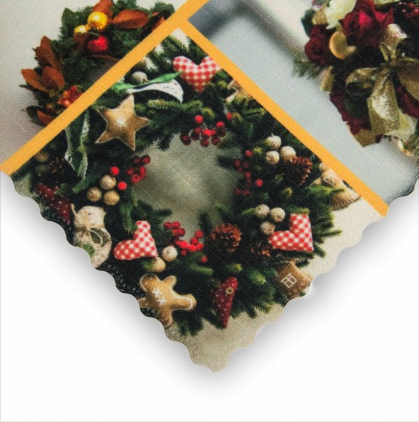 Vánoční ubrusy - Adventní čas - smetanové - Vyber rozměr: 75x75