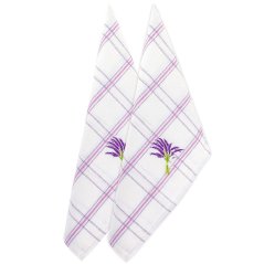 Sada vyšívaných utěrek – Levandule