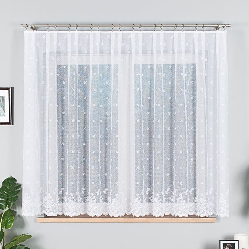 Záclona Karolína - Vyber výšku ↕ (cm): 30, Vyber šití: bez obšití