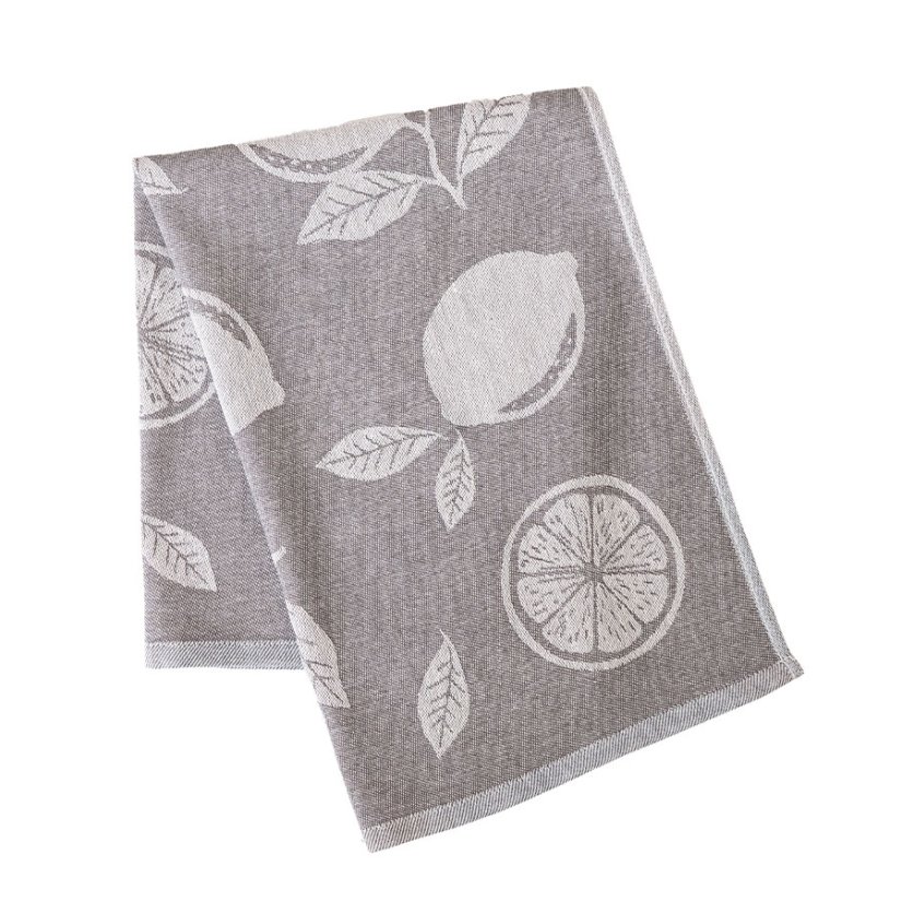 Utěrka Citróny - šedá