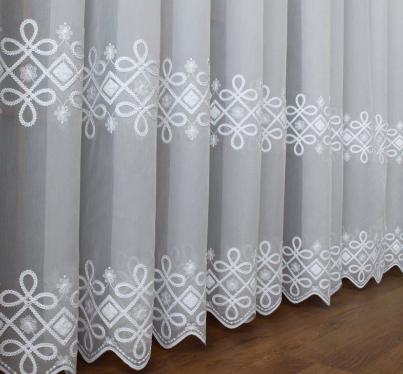 Voálová záclona Elsa - Vyber výšku ↕ (cm): 280, Vyber šití: bez obšití