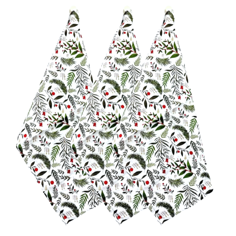 Sada vánočních utěrek - Jmelí