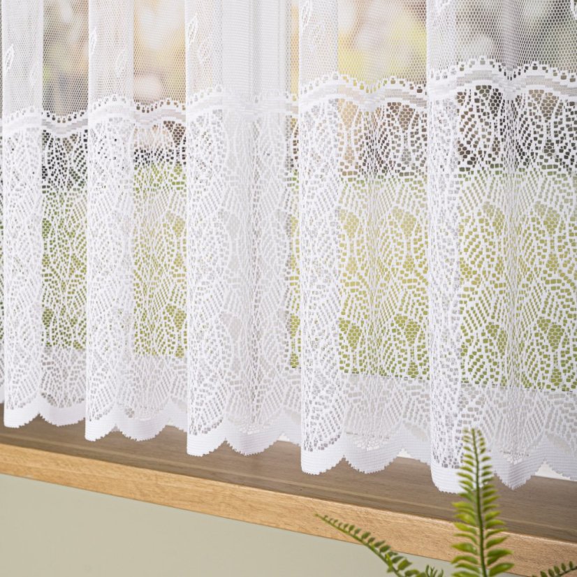 Záclona Doda - Vyber výšku ↕ (cm): 155, Vyber šití: bez obšití