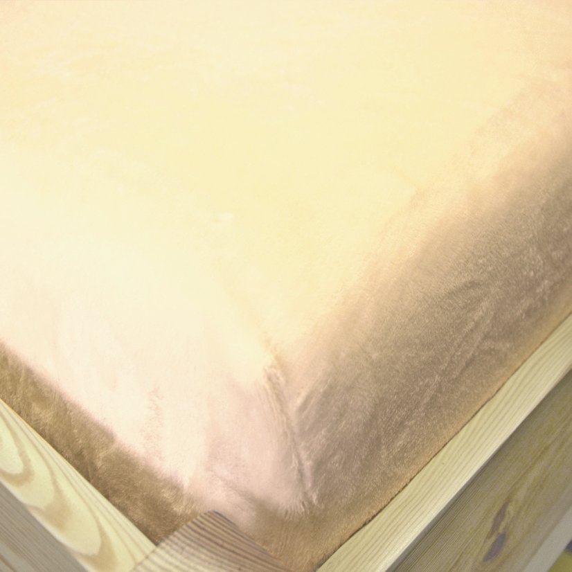 Prostěradlo z mikroflanelu - béžové - Rozměr prostěradla: 90x200