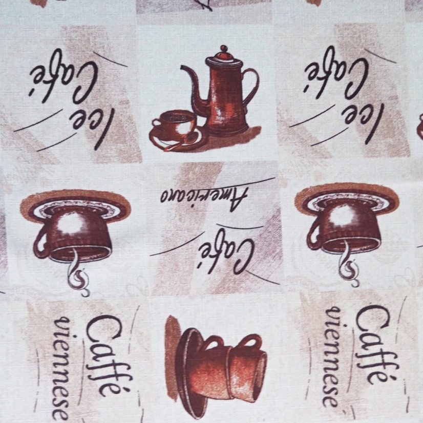 Teflonová látka Café - Šíře materiálu ↔ (cm): 155