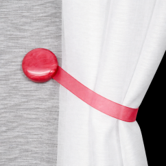 Magnetické spony na závěsy 2 ks - vínové