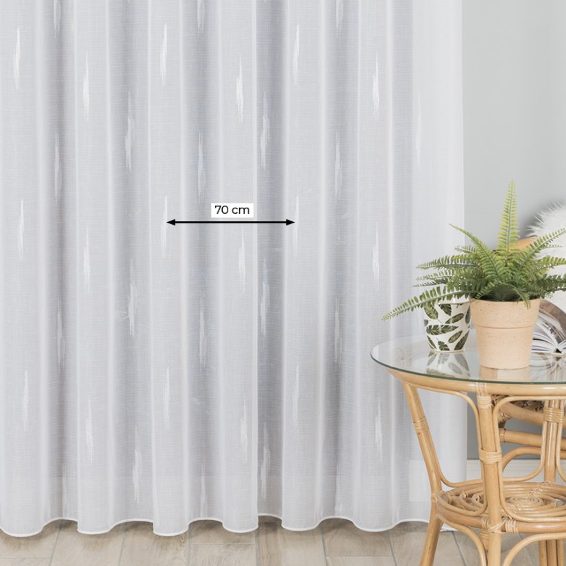 Kusová záclona Anna s olovkom - šedá - Vyber rozmer záclony ↕VxŠ ↔ (cm): 160x300