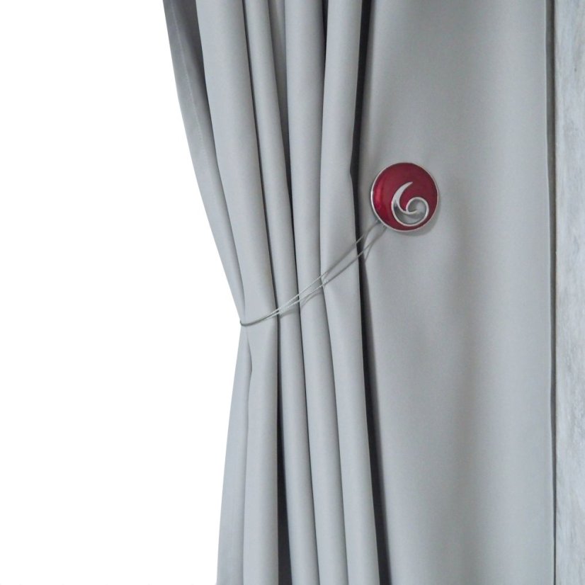 Magnetická spona na závěsy - Šarlot - bordó