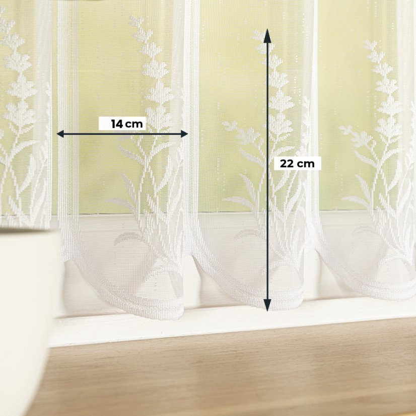 Vitrážová záclona Provence - Vyber výšku ↕ (cm): 38