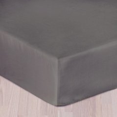 Saténové prostěradlo - tm. šedé