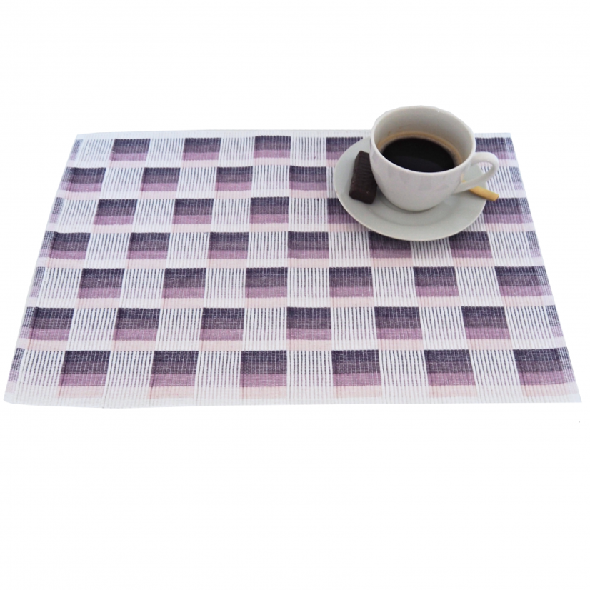 Tkané prostírání - Kostky fialové - rozměr: 33x45