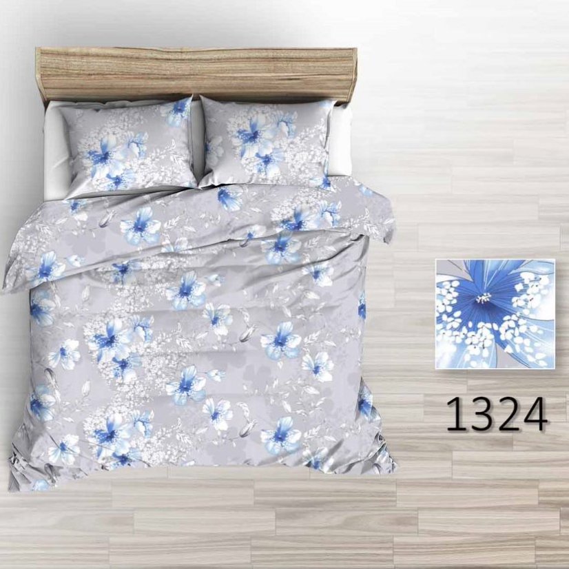 Povlečení hladká bavlna LUX - Merga - modré - Rozměr povlečení: 140x200+70x90