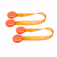 Magnetické spony na závěsy 2 ks - neonově oranžové