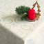 Vánoční ubrusy - Vločky s vlnkou smetanovo/zlaté - Rozměr ubrusu: 30x30