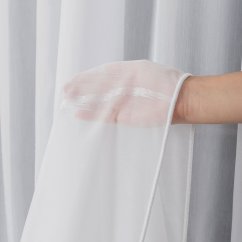Voálová záclona Valéria s olůvkem - stříbrná
