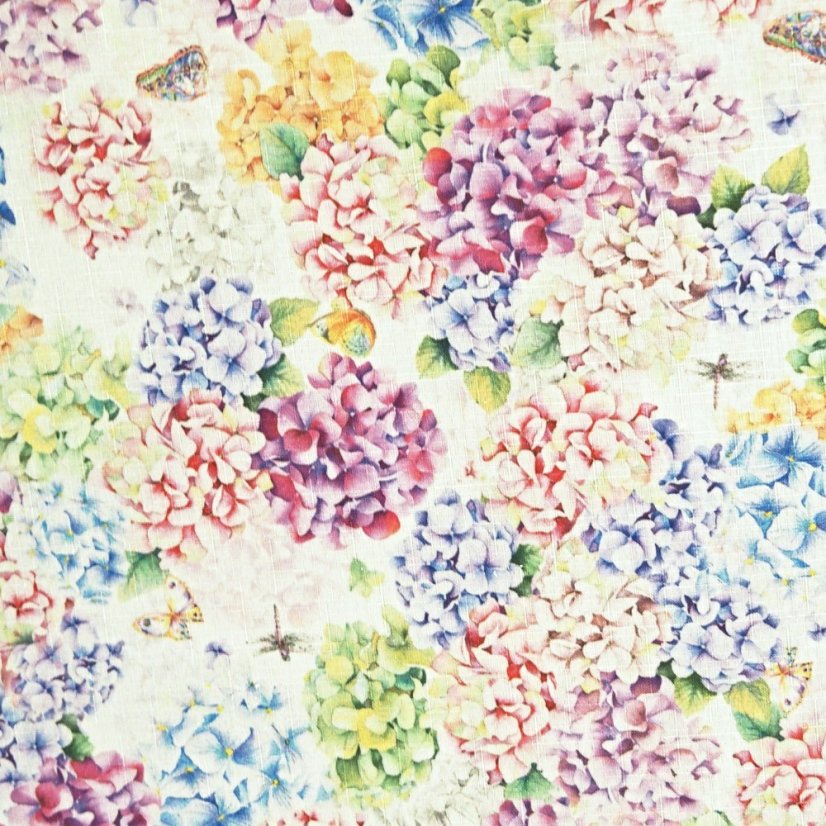 Teflónový obrus tlač Hortenzie - obšitý - Vyber rozmer: 75x75
