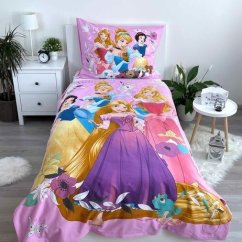 Povlečení hladká bavlna - Princezny