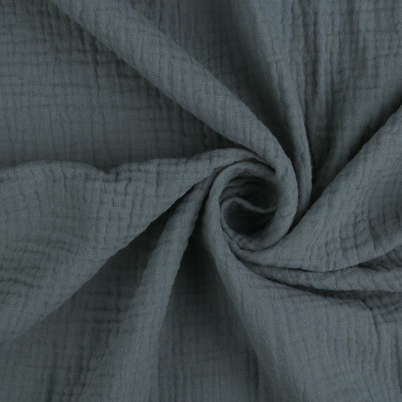 Mušelínové povlečení - tm. šedé - Rozměr povlečení: 140x200+70x90