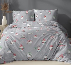 Obliečky hladká bavlna LUX - Vianočné škriatkovia