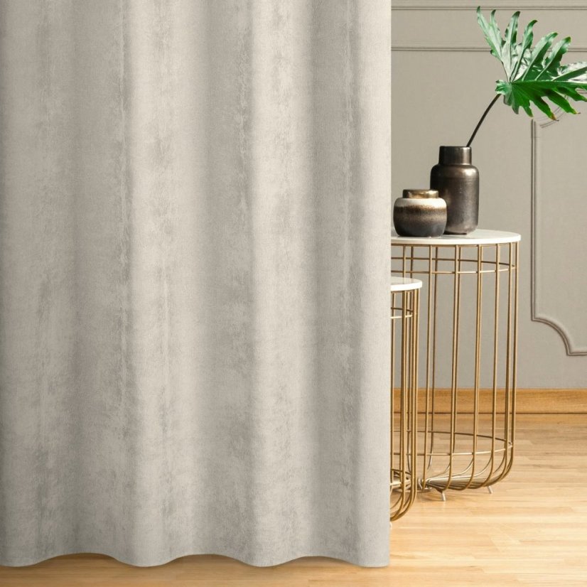 Kusový závěs s očky Elisa - béžový - Vyber rozměr závěsu VxŠ (cm): 250 x 140 cm