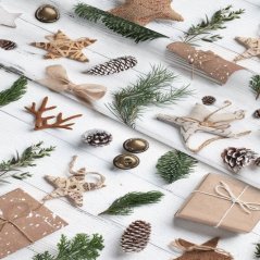 Vánoční dekorační látka SOFT 25259-101