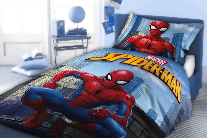 Povlečení hladká bavlna - Spider-man - Rozměr povlečení: 140x200+70x90