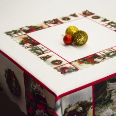 Vánoční ubrusy - Adventní čas - bílé