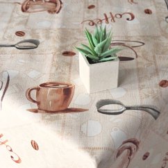 PVC ubrusovina - Coffee