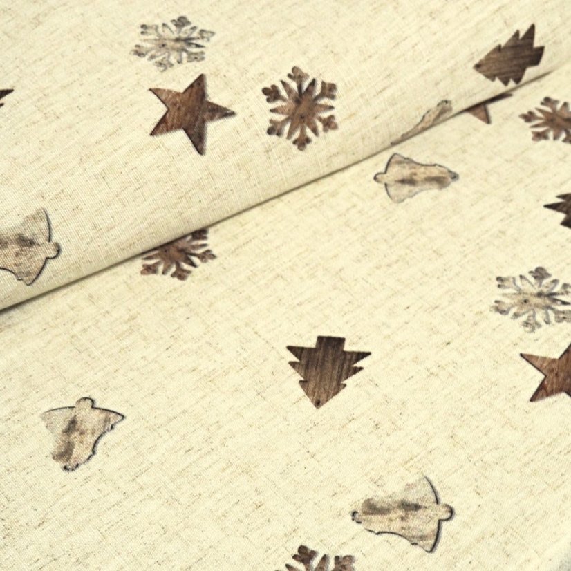 Vánoční dekorační látka LINO 25271-101 - Šíře materiálu ↔ (cm): 150, Vyber šití: bez obšití