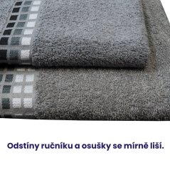 Ručník, osuška Ervin - tm. šedá