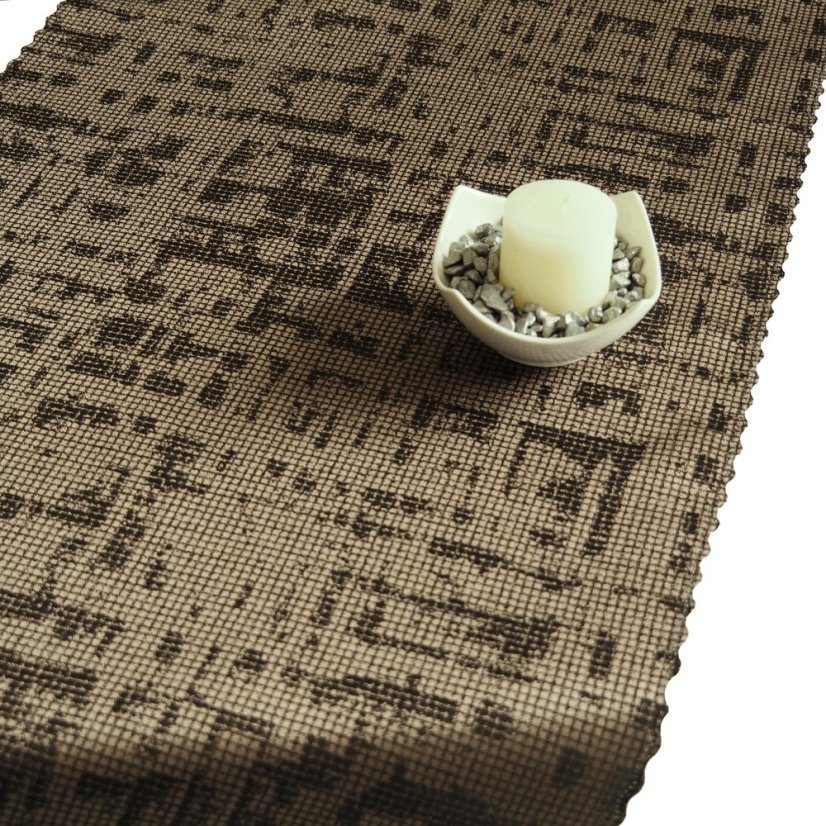 Ubrusy, ubrusové šály Yuno – hnědé - Vyber rozměr: 40x120