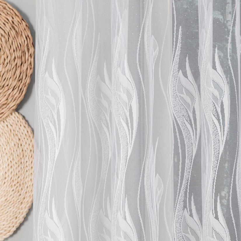 Záclona Anturie - Vyber výšku ↕ (cm): 175, Vyber šití: bez obšití