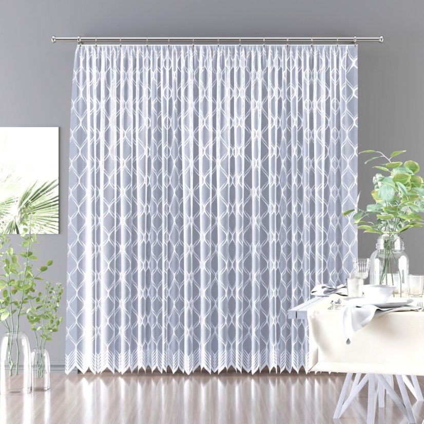 Záclona Hermína - Vyber výšku ↕ (cm): 150, Vyber šití: bez obšití