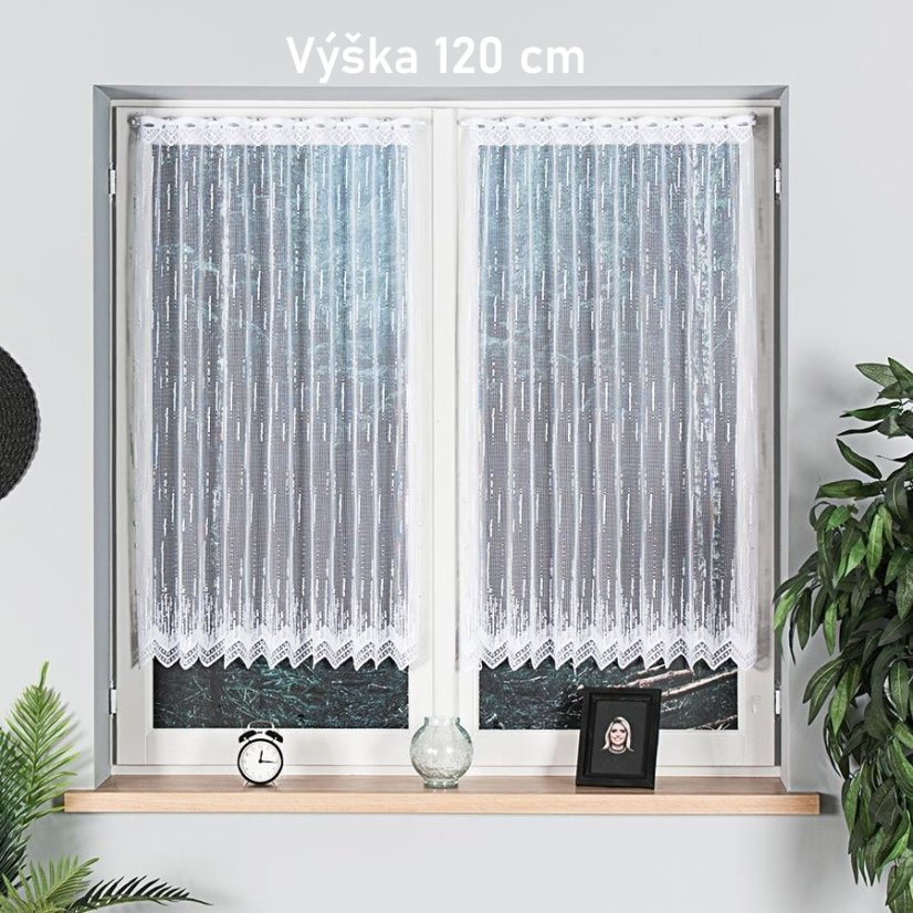 Záclona Amara - Vyber výšku ↕ (cm): 30, Vyber šití: bez obšití